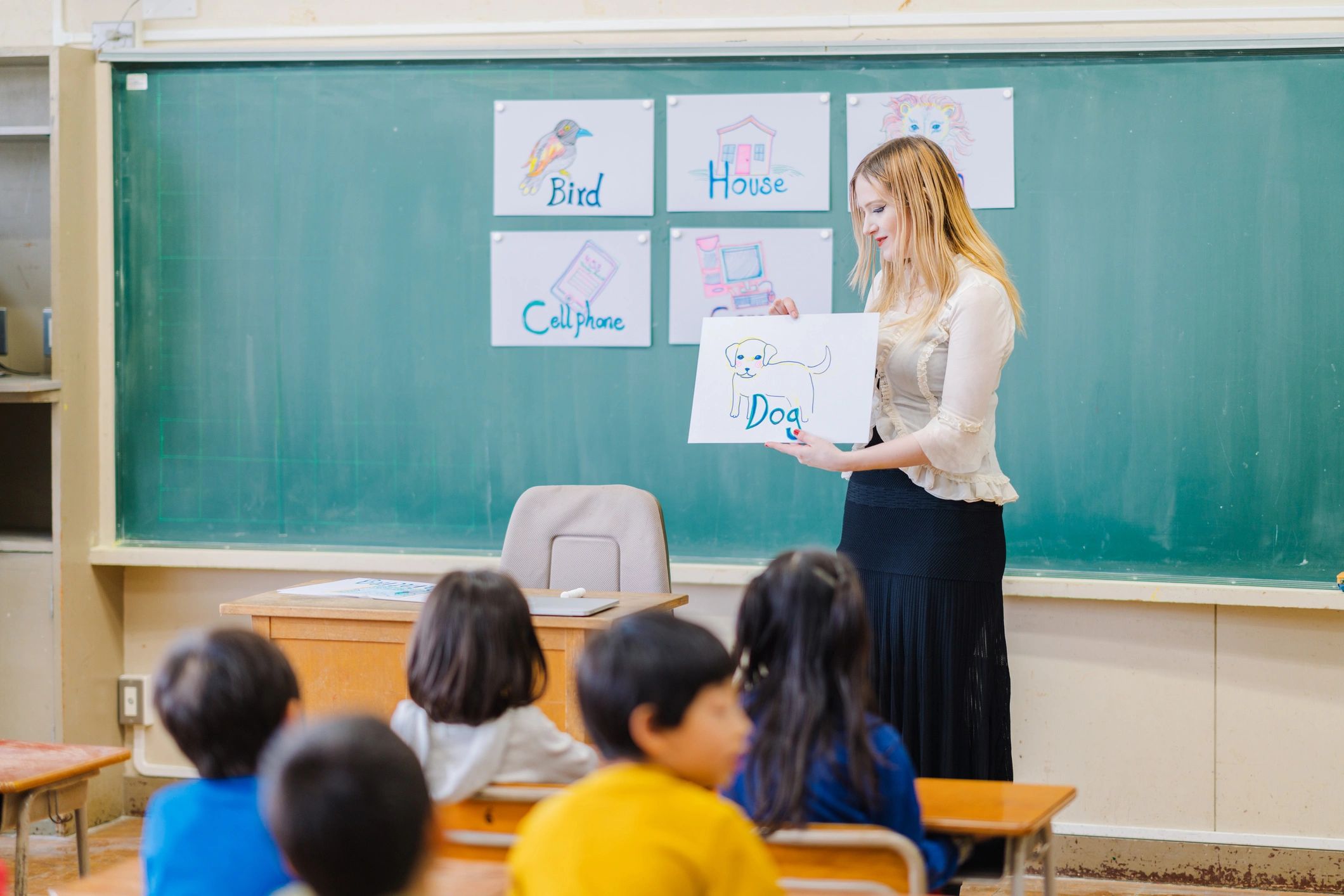 Burmese language teacher classroom video